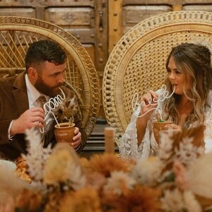 Bride Groom Straw Set